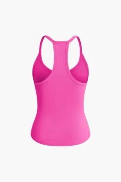 MICAS Tank Tops & Cami-Basic Solid V-neck Tank Top