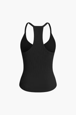 MICAS Tank Tops & Cami-Basic Solid V-neck Tank Top