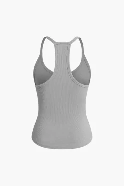 MICAS Tank Tops & Cami-Basic Solid V-neck Tank Top