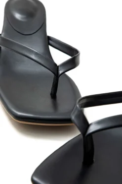 MICAS Shoes|Shoes-Basic Square Toe Thong Heeled Sandals