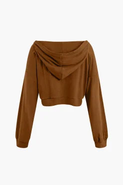 MICAS Skirt Sets-Basic V-neck Sleeveless Maxi Dress And Hooded Crop Sweatshirt Set