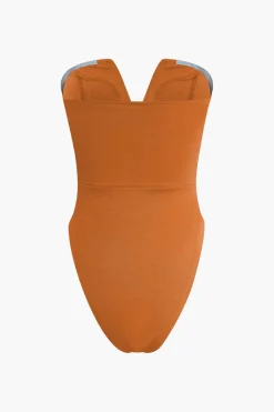 MICAS Bodysuits|Tube Tops-Basic V-neck Strapless Bodysuit
