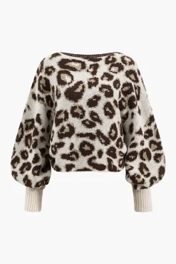 MICAS Knitwear|Knit Tops-Batwing Sleeves Sweater Long-Sleeve Top KHAKI