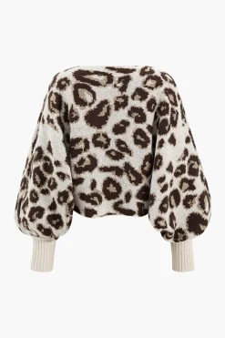 MICAS Knitwear|Knit Tops-Batwing Sleeves Sweater Long-Sleeve Top KHAKI