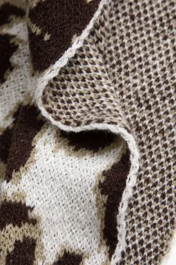 MICAS Knitwear|Knit Tops-Batwing Sleeves Sweater Long-Sleeve Top KHAKI