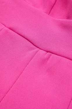 MICAS Jumpsuits & Rompers-Belted Button Long Sleeve Jumpsuit RASPBERRY