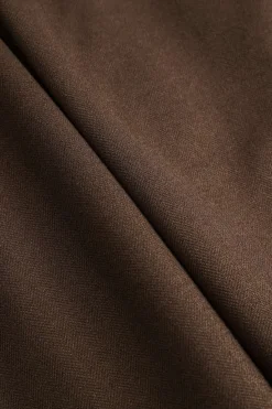 MICAS Skirts-Belted Pleated High Waist Skirt LIGHT BROWN