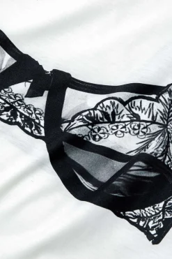 MICAS Mini Dresses-Bikini Print Round Neck Mini T-shirt Dress