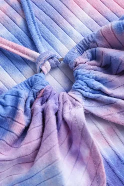 MICAS Midi Dresses-Blue Tie Dye Halter Neck Midi Dress MULTICOLOR