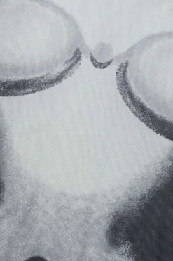 MICAS Bodysuits-Body Print Mesh Long Sleeve Bodysuit BLACK