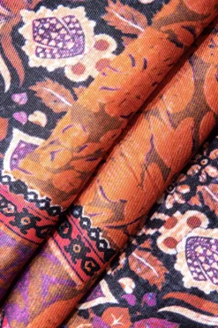 MICAS Pants-Bohemian Print Straight Leg Pants RED