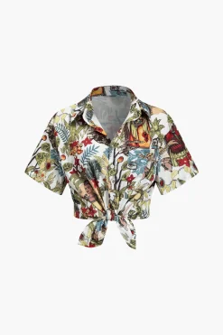 MICAS Blouses & Shirts-Boho Print Short-Sleeve Shirt MULTICOLOR
