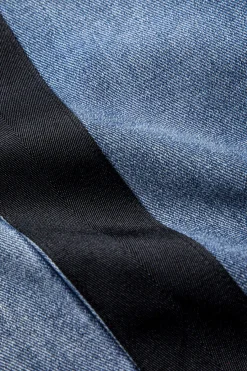 MICAS Jeans-Bow Tie Patchwork Pocket Jeans BLUE