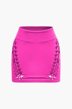 MICAS Skirt Sets|Vacation Sets-Braided Cut Out Round Neck Tank Top And Skirt Set