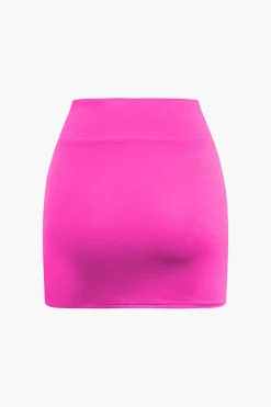 MICAS Skirt Sets|Vacation Sets-Braided Cut Out Round Neck Tank Top And Skirt Set