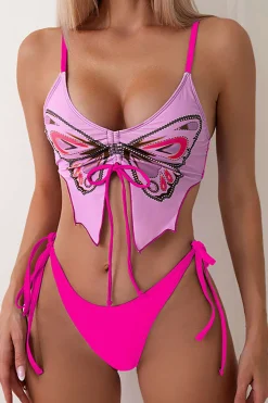 MICAS Swimwear|Vacation Sets-Butterfly Pattern Bikini Set