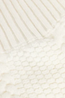 MICAS Skirts-Cable Knit Mini Skirt WHITE