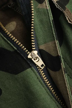 MICAS Cargo Pants|Shorts-Camo Destroyed Cargo Shorts OLIVE