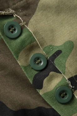 MICAS Skirts-Camo Frayed Hem Cargo Skirt