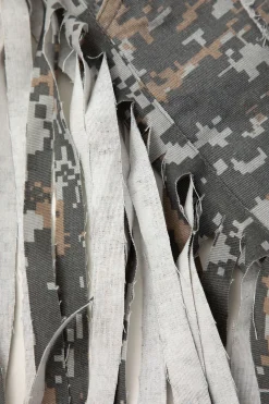 MICAS Skirts-Camo Frayed Patchwork Fringe Mini Skirt