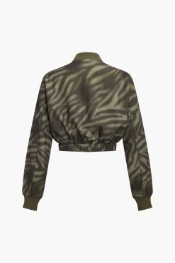 MICAS Outerwear|Outerwear-Camo Print Zipper Pocket Jacket GREEN