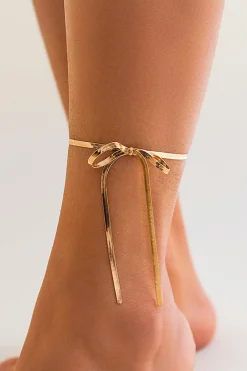 MICAS Accessories-Chain Anklet Bow Anklet
