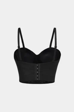 MICAS Corset & Bustier Tops-Chain Bustier Cami Top BLACK