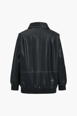 MICAS Outerwear|Outerwear-Collared Zipper Jacket