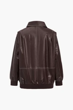 MICAS Outerwear|Outerwear-Collared Zipper Jacket