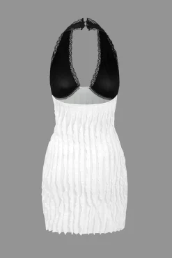 MICAS Mini Dresses-Color Block Backless Mini Dress Contrast Color