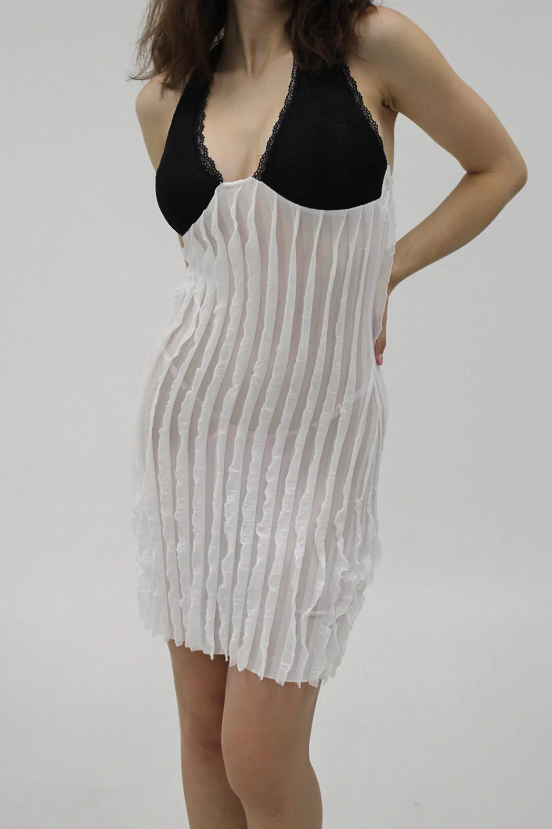 MICAS Mini Dresses-Color Block Backless Mini Dress Contrast Color