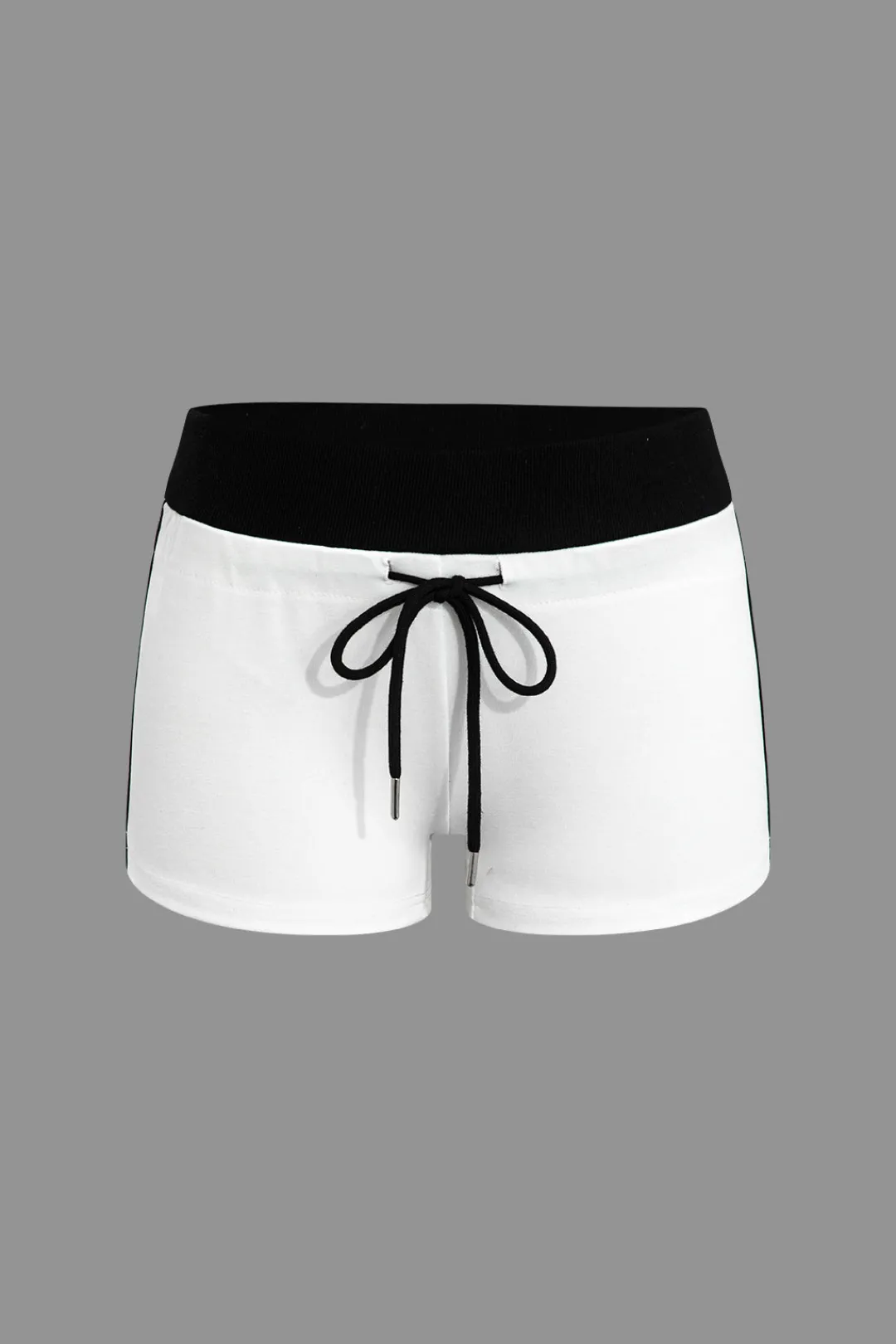 MICAS Shorts-Color Block Drawstring Shorts Contrast Color