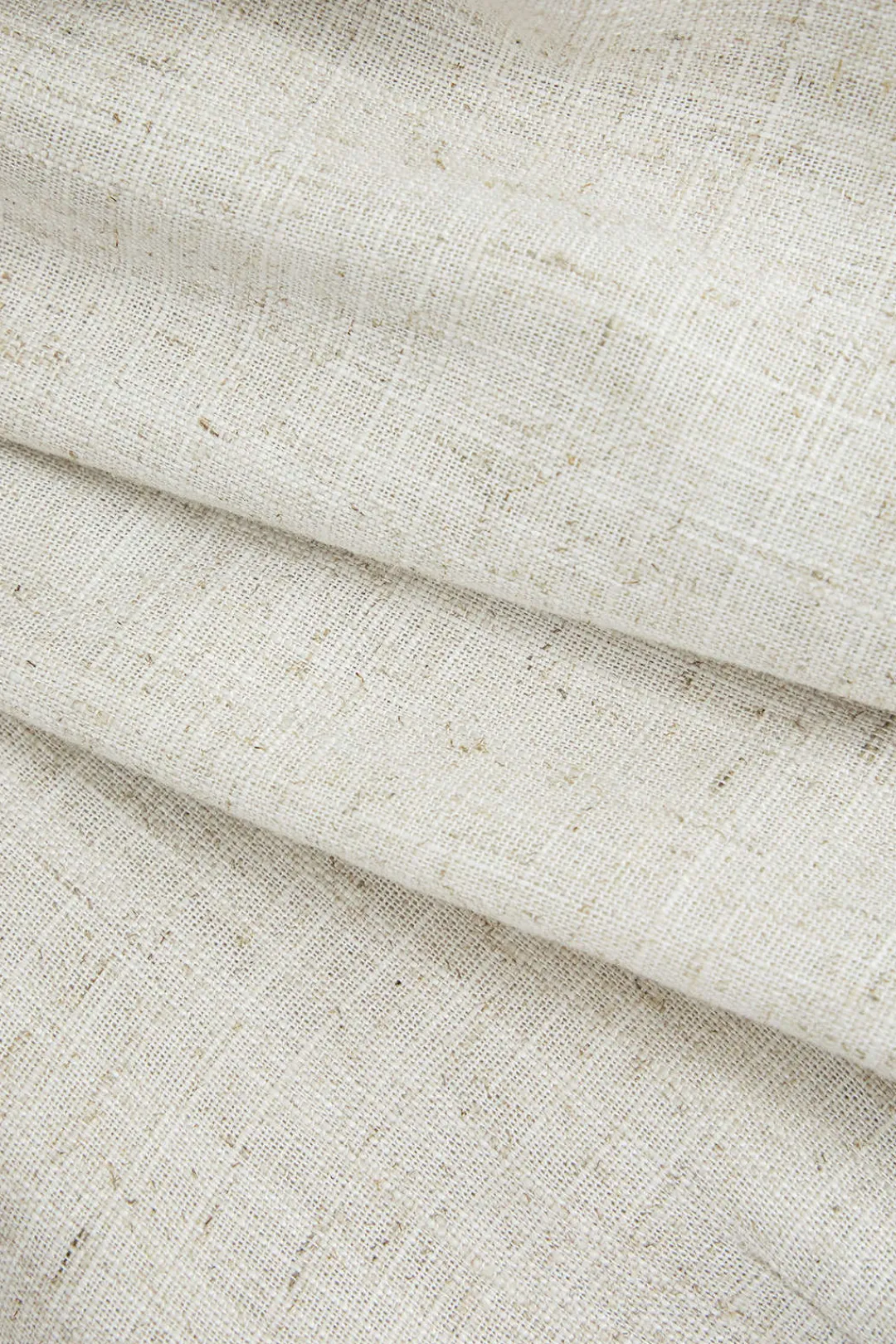 MICAS Long Sleeve Tops|Long Sleeves Tops-Color Block Faux Leather Linen Ruched Long-Sleeve Shirt BEIGE