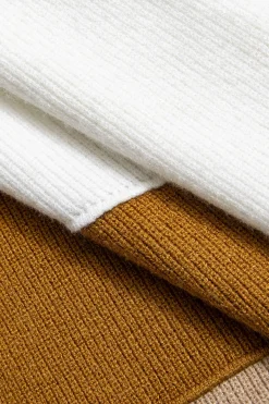 MICAS Skirts-Color Block Knit Mini Skirt Contrast Color