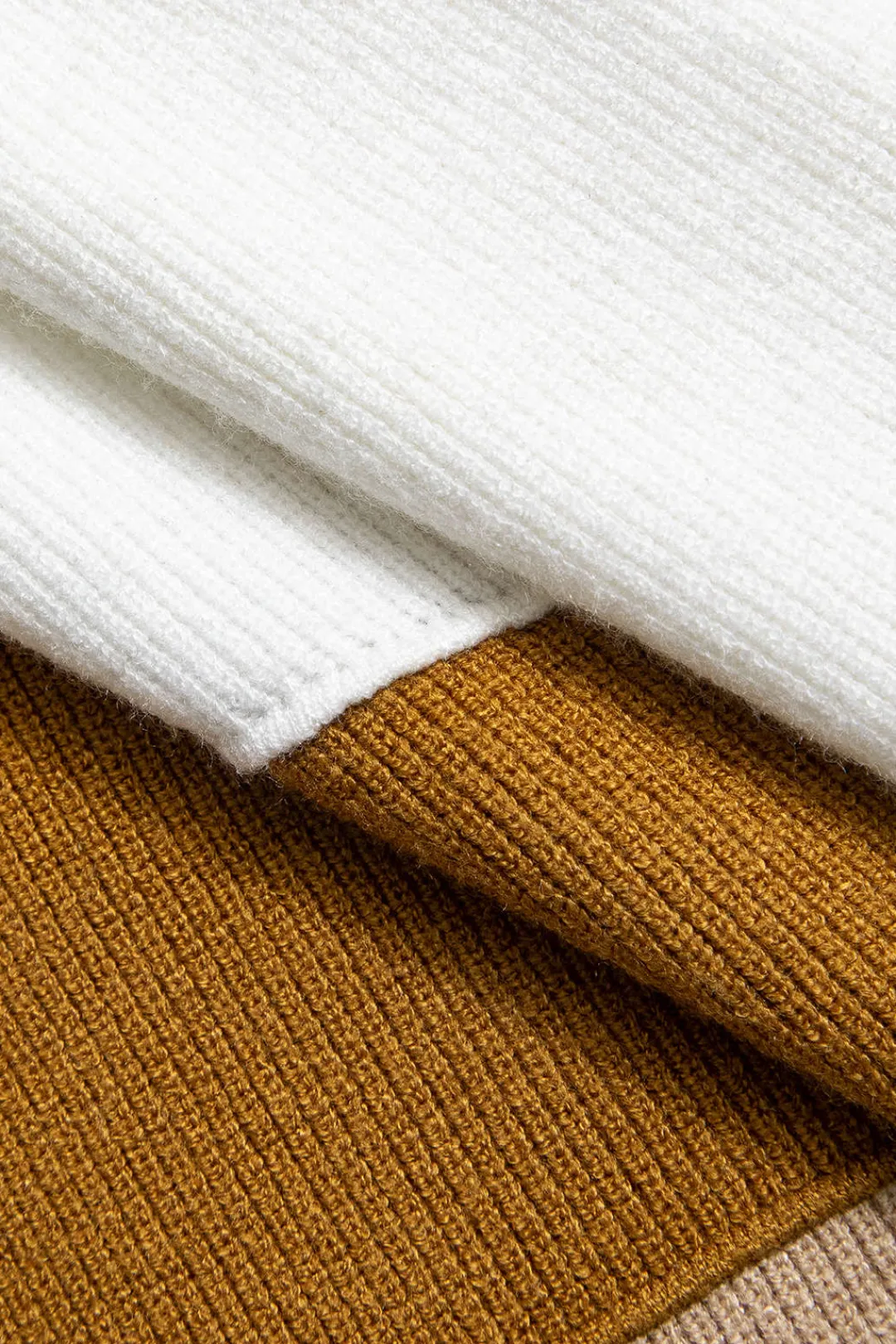 MICAS Skirts-Color Block Knit Mini Skirt Contrast Color