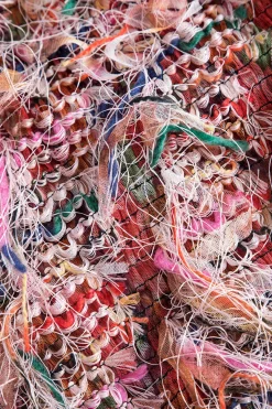 MICAS Long Sleeve Tops|Long Sleeves Tops-Color Block Print Fringe Long-Sleeve Shirt BEIGE