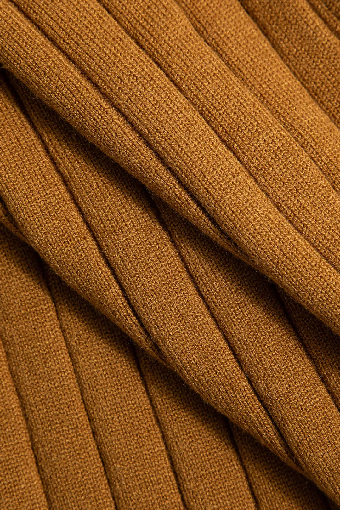 MICAS Skirts-Color Block Print Knit Pleated Mini Skirt BROWN