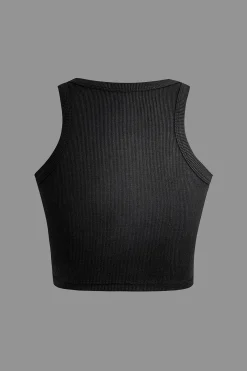 MICAS Short Sets-Color Block Side Slit Waist Short Set BLACK