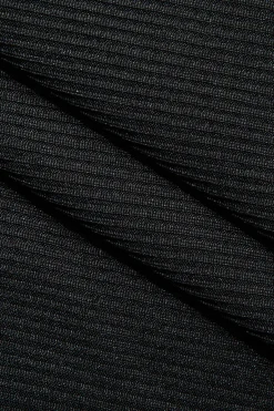 MICAS Short Sets-Color Block Side Slit Waist Short Set BLACK