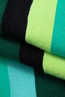 MICAS Knit Dresses-Colorblock Fringe Hem Sleeveless Knit Dress