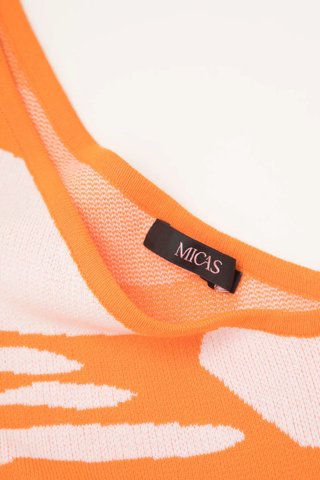 MICAS Knitwear|Knit Dresses-Colorblock One Shoulder Slit Knit Dress