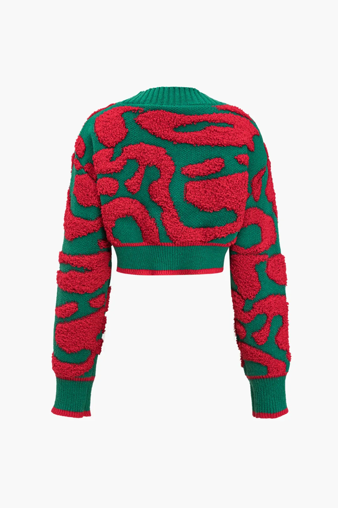 MICAS Outerwear|Knitwear-Colorblock V-neck Knit Button Up Cardigan