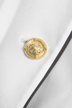 MICAS Mini Dresses-Contrast Button Mini Dress OPTICAL WHITE