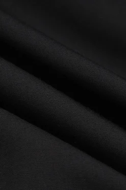 MICAS T-Shirts-Contrast Cold Shoulder Tee BLACK