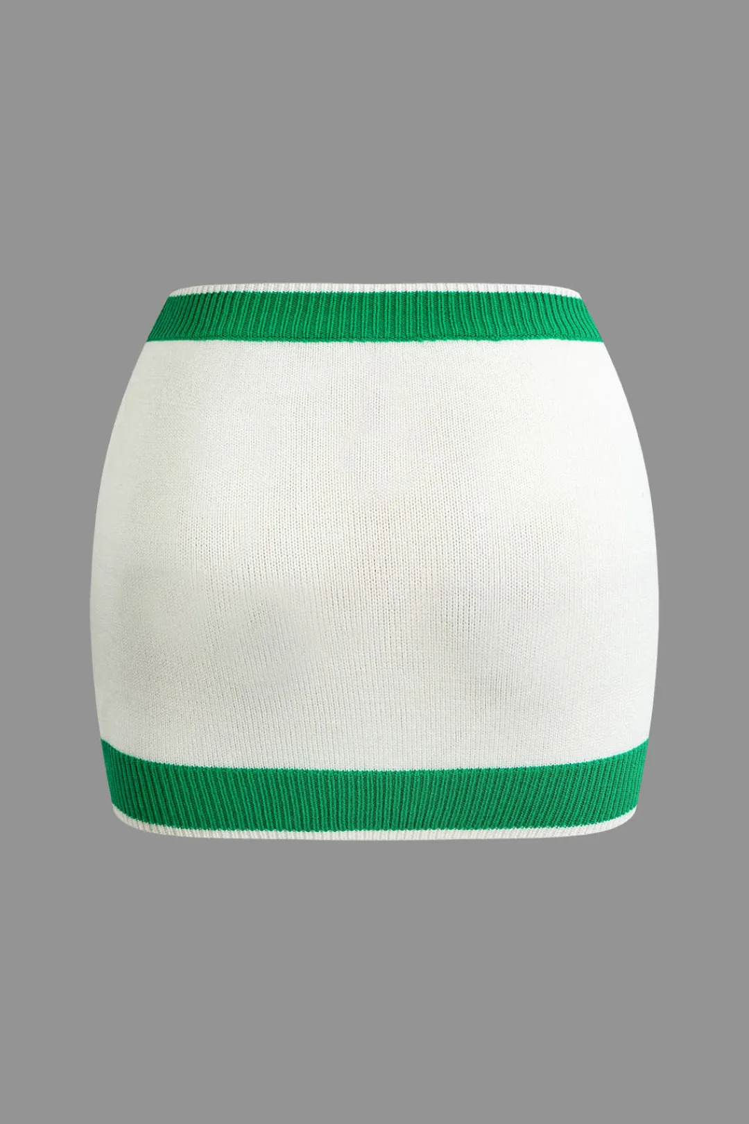 MICAS Vacation Sets|Knit Sets-Contrast Collar Crop Knit Top And Mini Skirt Set