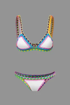 MICAS Swimwear|Vacation Sets-Contrast Crochet Trim Bikini Set