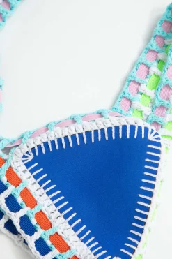 MICAS Swimwear|Vacation Sets-Contrast Crochet Trim Bikini Set