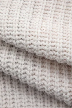 MICAS Knitwear|Knit Tops-Contrast Denim Stitching Round Neck Sweater