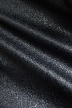 MICAS Outerwear|Outerwear-Contrast Faux Leather Patchwork Pocket Belted Coat TAN