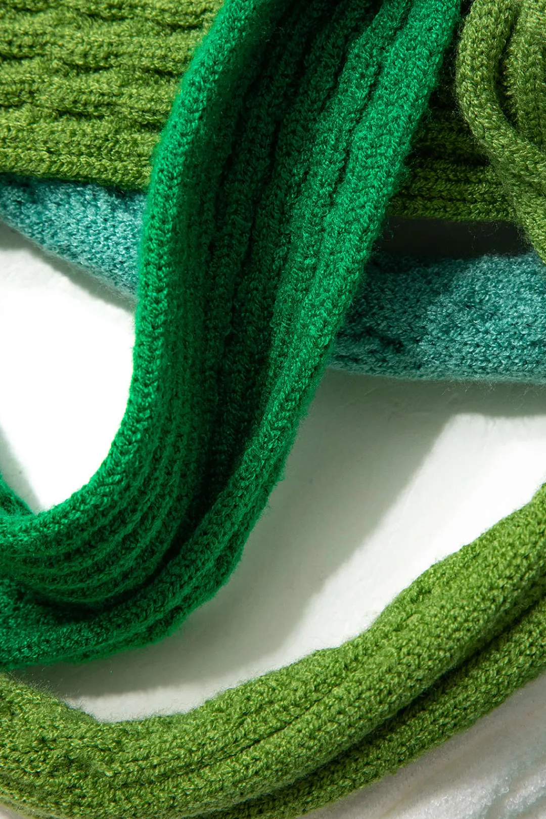 MICAS Knitwear|Skirts-Contrast Fringe Hem Knit Midi Skirt